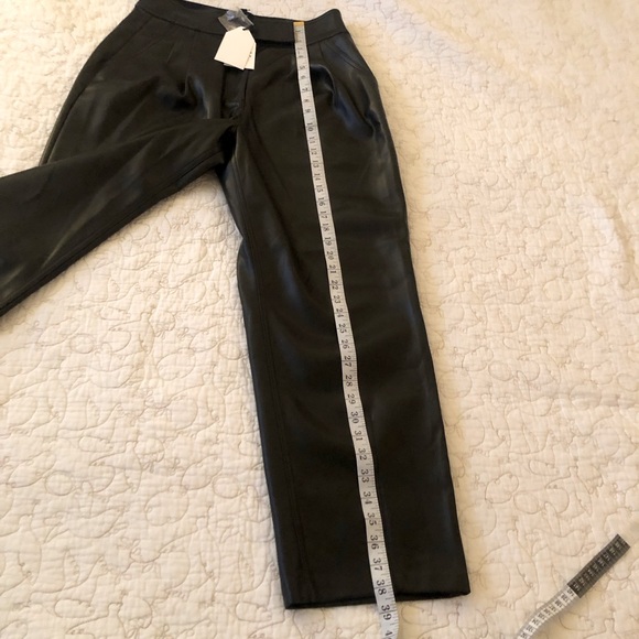 English Factory Faux Leather Pleated Trouser Pants Size S NWT - Picture 10 of 15